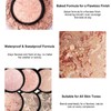 Colour Correcting Powder Foundation,Baked Brighten Foundation Long-Lasting 24h Wear,Shimmer Brick