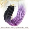 Ombre Purple Crochet Box Braids Pre Looped Crochet Braids for