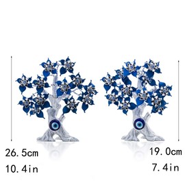 10.4'' Turkish Evil Eye Tree Protection Evil Eye Statue for Good Luck,Feng Shui Tree Decorations for Home