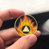 6 Year Sobriety Coin Flames Sobriety Chip AA Coins and