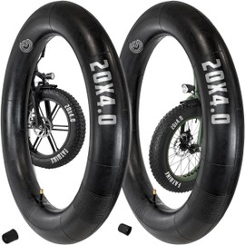 MOOVMOOV 2 x Bicycle Inner Tube 20 x 4.0 Fat Bike Inner Tube 20 x 4 with Straight Schrader Valve AV 33 mm for Fat Bike, Mountain Bike, Electric Bicycles (100-406)