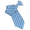 Men's Light Blue with White Stripe Clip On Tie