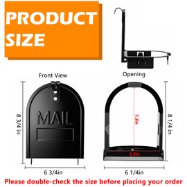 6 1/4" W x 8 1/4" H Magnetic Snap-in Mailbox Door Replacement