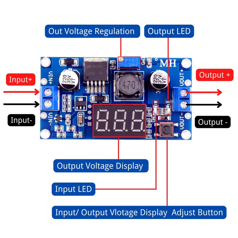 LAOMAO DC-DC Step Down Converter Buck Converter DC 4.0~40V to