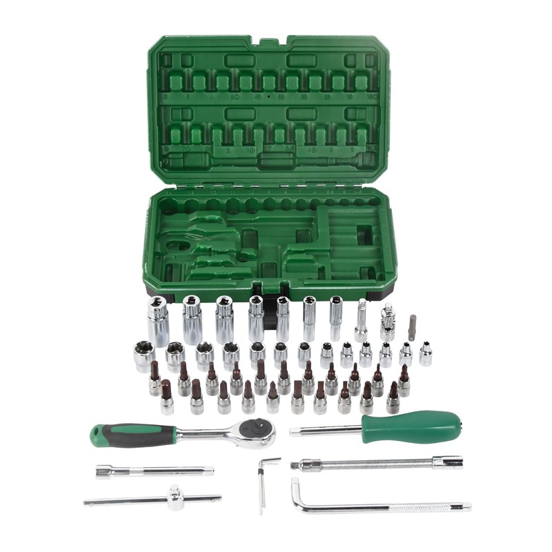 Dawot 54pcs 1/4" Socket and Drive Tool Set Mechanics Tools