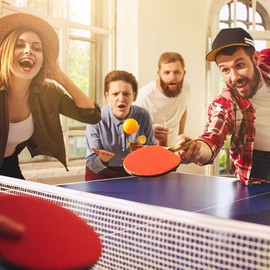 Domtek Ping Pong Balls 3 star- 40 + Pro ABS Table Tennis Balls Pack of 12- Ideal for Indoor and Outdoor Table Tennis (White)