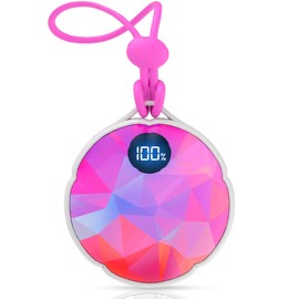 Hand Warmers Rechargebale, Portable Electric Hand Warmer 4000mAh up to 10 Hours, LED Display, 3-Level Heat with Light, for Outdoors Camping Hiking Skiing Raynauds, Rose Red