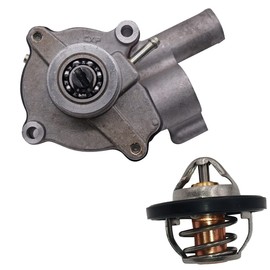 JDLLONG Water Pump Assembly with Thermostat Compatible with Yamaha Grizzly 660 YFM660 ATV 2002-2008 Engine Replacement Part