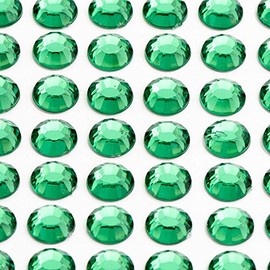 Italian Options - 10mm Emerald Diamante Rhinestone Gem Crystal Stickers (50 pcs)