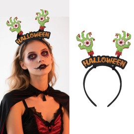 1Pcs Skeleton Hand Headband Hallowmas Eyes Headbands Hair Accessories for Women Men Black Green Headband Cosplay Party Fashion Accessories (Hand)