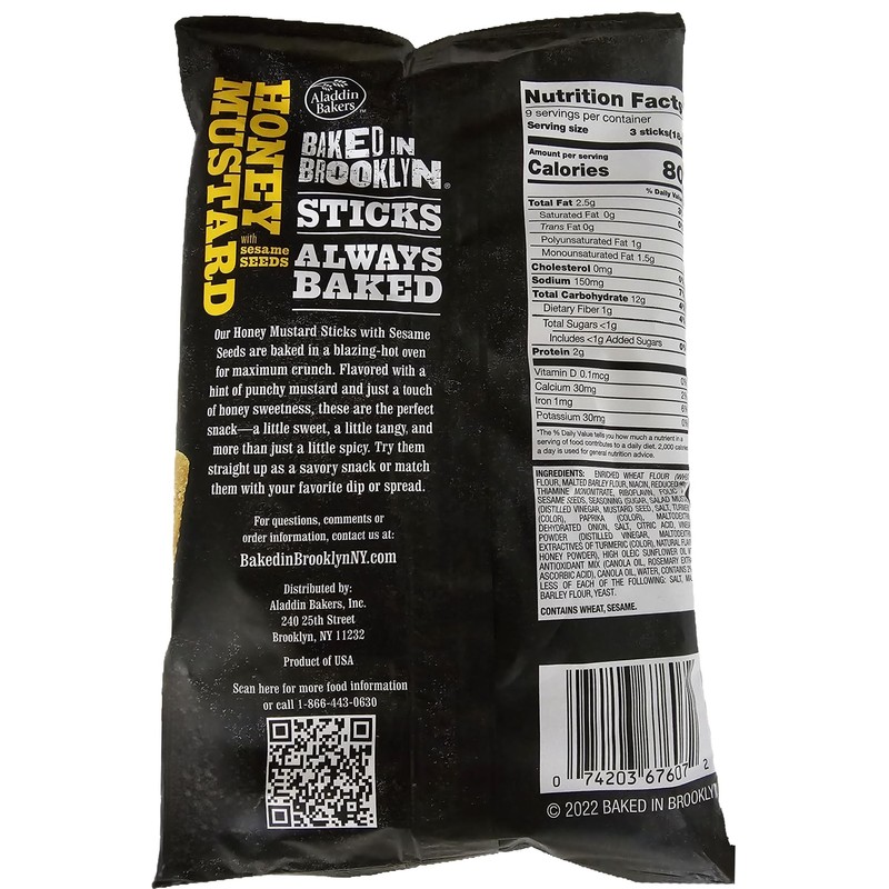Baked in Brooklyn Honey Mustard Breadsticks with Sesame Seeds -
