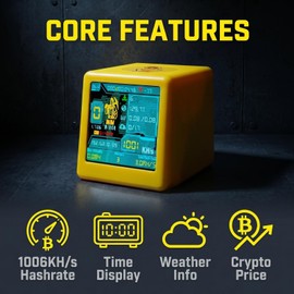 Zorvionix Bitcoins Miner NMMiner Smart TV 1060KH/s Better Nerdminer v2 ESP32 BTC Solo Lottery Miner & Smart Gift Home Silent