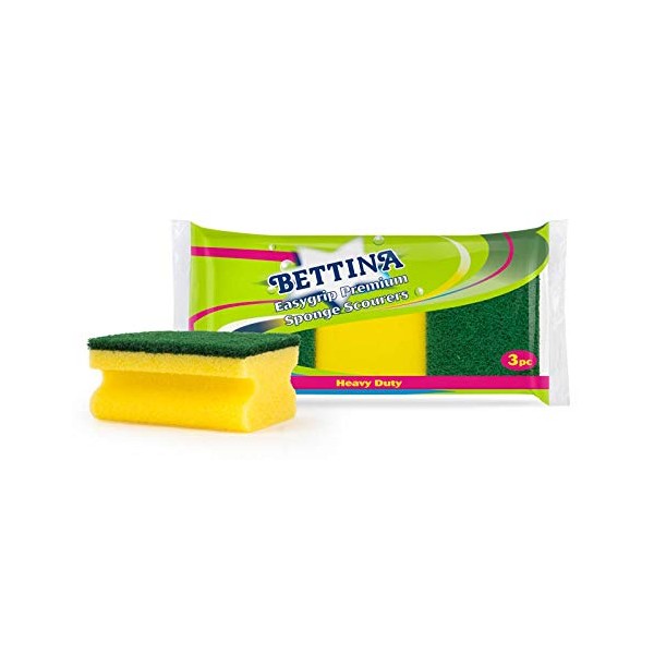 Bettina Easygrip Premium Sponge Scourers Heavy Duty Long Lasting Dish