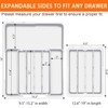 Spaclear Adjustable Kitchen Utensil Organizer Plastic Silverware Drawer Organizer, Expandable