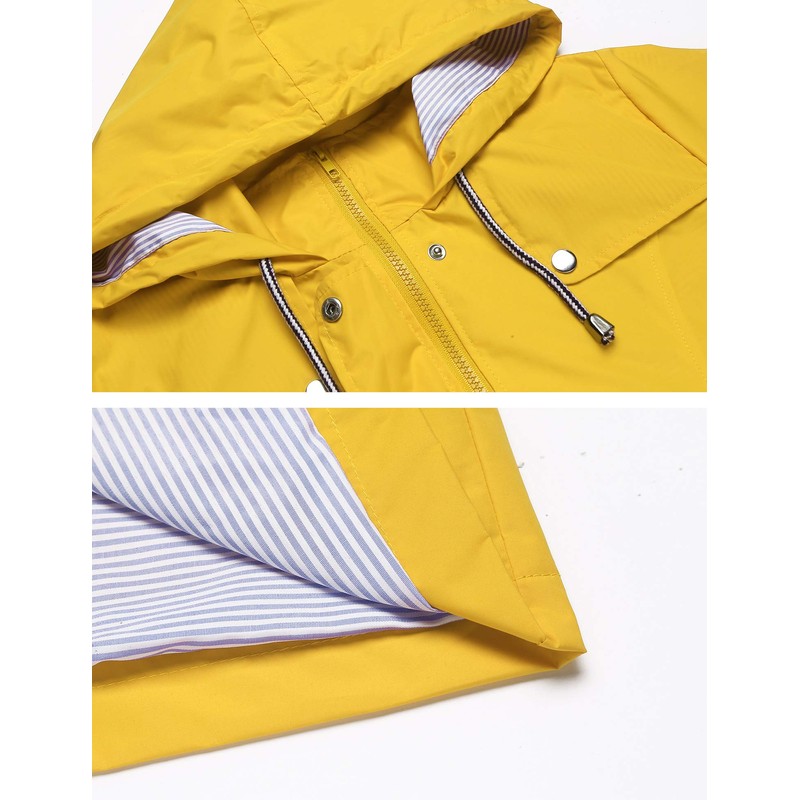LOMON Women Raincoat Lightweight Active Wear Quick-drying Junior Casual Fashion