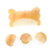 BIUDECO Natural Sheep Horn Wide Tooth Comb Thickened Carved Massage