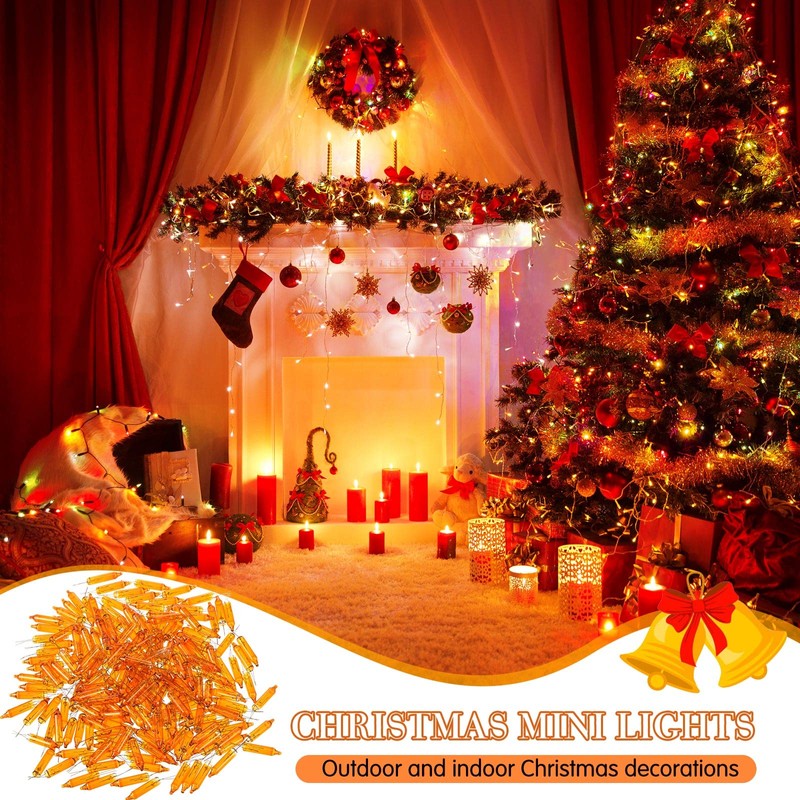 Mudder 100 Count 2.5V Christmas 50/100/150/200 Count Mini Incandescent Wire