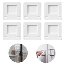 YUHENGCT Window Lock, 6 Piece Sliding Door Stopper, Drawer Handle, Toilet Seat Handle, Multi-functional, Fall Protection, Security Measures, For Children, Pets, Dogs, Cats, Safety Lock, Fall