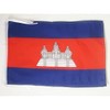 AZ FLAG Cambodia Flag 18'' x 12'' cords - Cambodian