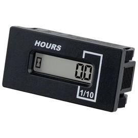 Jayron Resettable Hour Meter Gauge (AC 85-250V/DC 60-150V) Snap-in Design Data Collect Waterproof for Lawnmower Generator Club Car Golf Cart ATV and Most Power Equipment (JR-HM037AH)