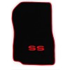 AFM NEW! 1968-1972 CHEVELLE Floor Mats Black Carpet Embroidered Red
