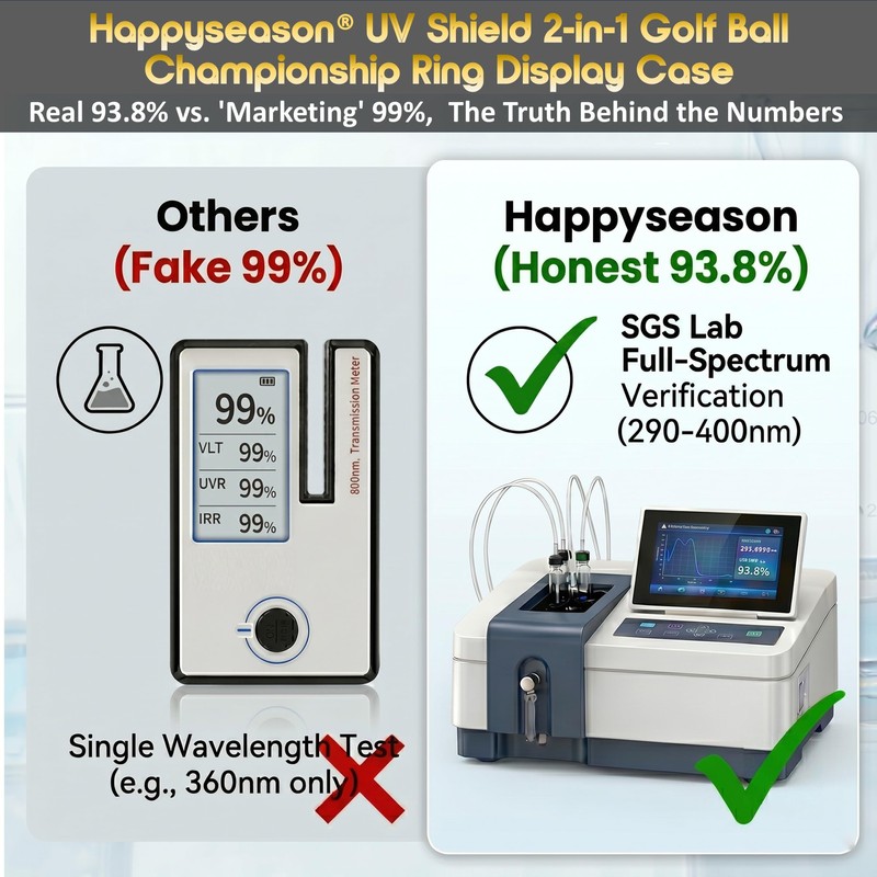 Happyseason 2-in-1 Golf Ball & Championship Ring Case Display
