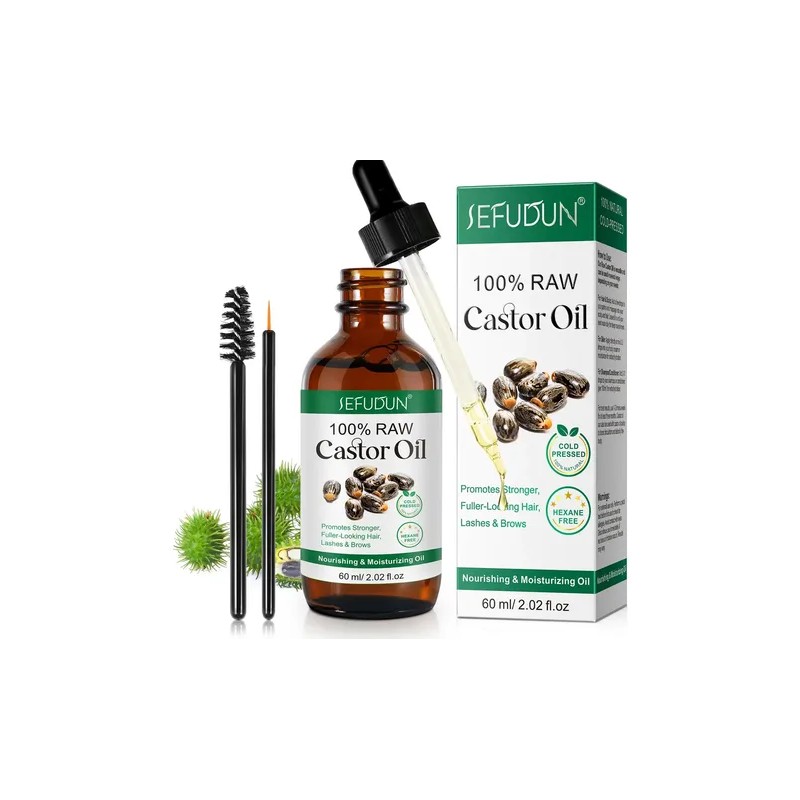 Aceite De Ricino Puro | Cuidado Cabello Y Cejas Hidratante