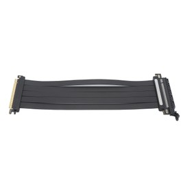 PCIe 4.0 X16 GPU Riser Cable 16X Flexible Cable High Speed Extension Port Adapter 180 Degree EMI Shielded PCIe Extension Cable 250mm/9.8in