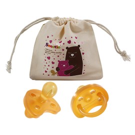 SWEETIE Rubber Pacifier Natural Rubber Pacifier Rounded Heart Shape Rubber 1 Count Original Natural Rubber Pacifier (0-6 Small)