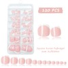 120pcs Kurz Fußnägel Zum Aufkleben Kit, Fake Nails Kunstnägel -