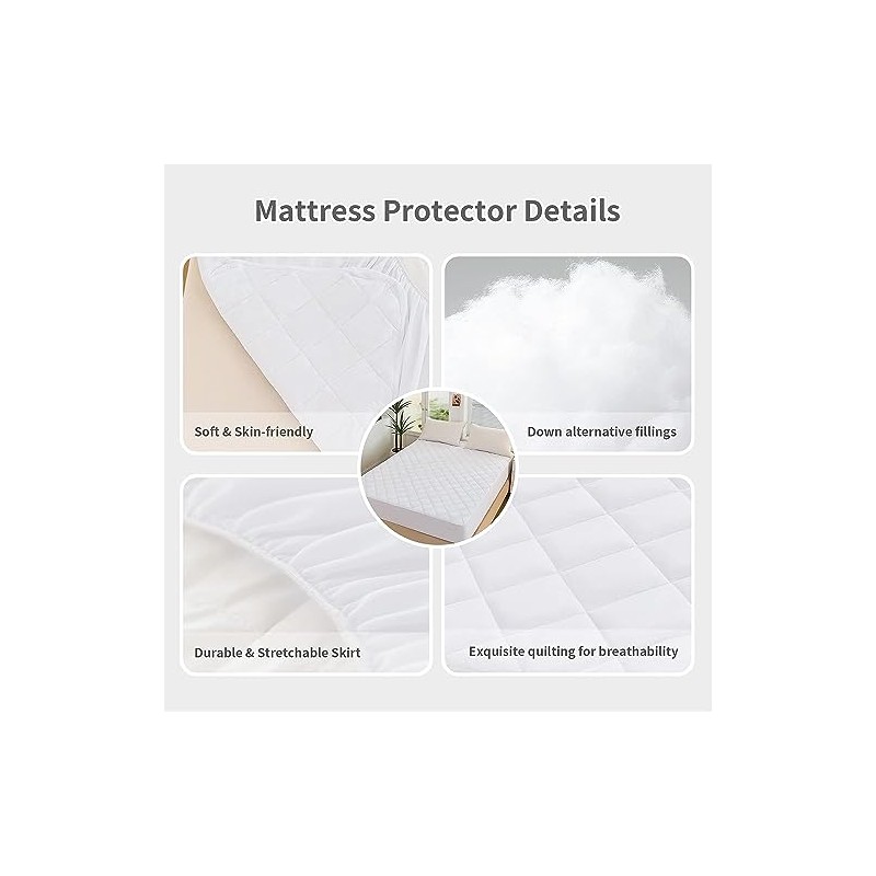 Comfy Nights 30cm Deep Microfibre Quilted Mattress Protector - King