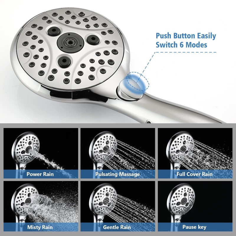 PROOX All Metal Diverter Tub Spout, 6 Settings Hand Held