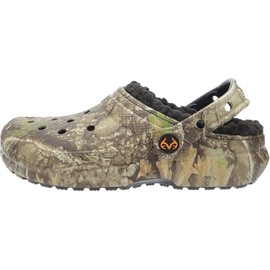 Crocs Unisex-Child Classic Realtree Lined Clog, Khaki/Multi, 5 Big Kid