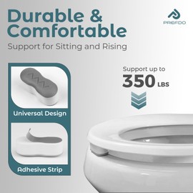 Prefdo 4 PCS Bidet Seat Bumpers - Universal Toilet Seat Raiser for Bidets