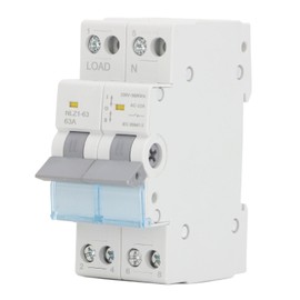 230VAC 63A Dual Power Manual Transfer Switch 35mm DIN Rail Mount Single Side Interlock Circuit Breaker 2P