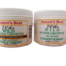 7 Oils Wild Super Growth Hair and Scalp Treatment and Conditioner for thinning and balding hair of all types and textures- Haircare-Hair grease and creme