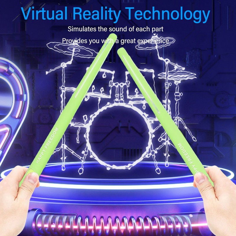 Electric Air Drum Set 3D Motion Sensing Portable Electronic Virtual