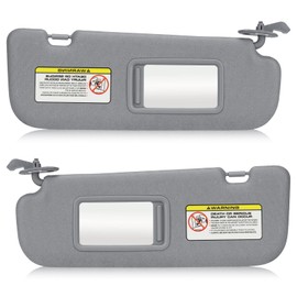 Left & Right Sun Visor for 2011-2015 Hyundai Elantra (NOT fit GT Model), Driver & Passenger Side Gray Sunvisor Replacement 852103X000TX 852203X000TX