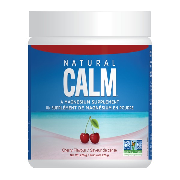 Natural Calm Magnesium Citrate Powder Cherry 8 oz