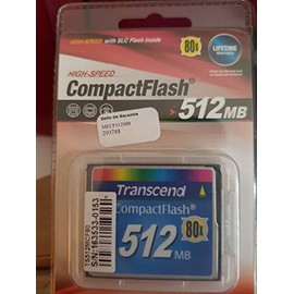 Transcend TS512MCF80 512MB 80x Type I Compact Flash Card (Renewed)
