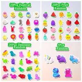 200Pcs Mochi Squishy Toys, Mini Kawaii Squishies Stress Relief Fidget Toys Bulk for Kids Party Favors, Birthday Gifts, Easter Egg Fillers, Valentines Goodie Bags ,Christmas Stocking Stuffers