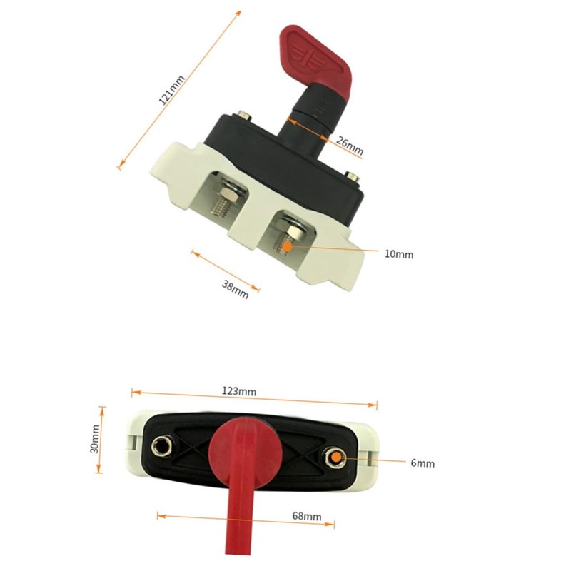 PACKOVE Battery Kill Switch for Car Black Flame-resistant Heat-resistant Sturdy