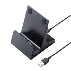 Sanwa Supply PDA-STN28BK Magnetic Detachable Charging Cradle Stand, Black