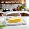 XenMee Marble Butter Dish with Lid, Elegant Large Capacity Butter