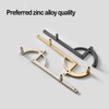 JSBWSFA 2 Pcs Zinc Alloy Brushed Gold Drawer Pulls Half