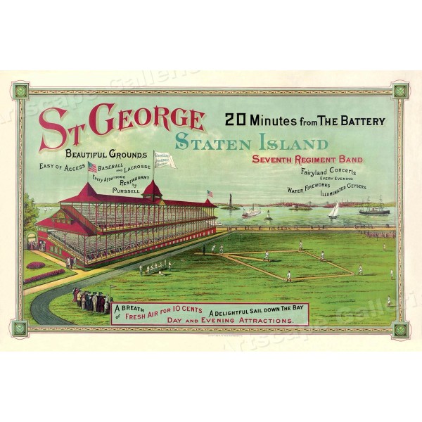 Unbranded 1880s Baseball Field - Staten Island NY - St