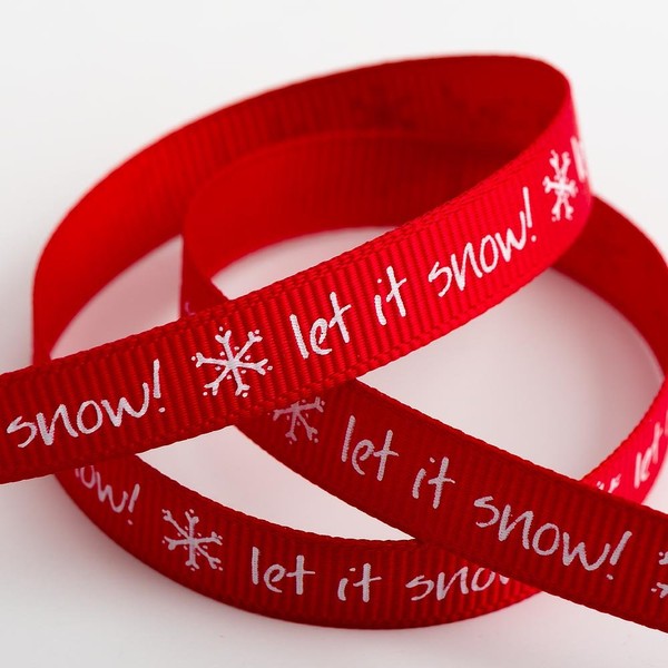 Italian Options - Christmas Grosgrain Ribbon - Red - Let