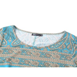 Veranee playera tipo túnica con vuelo, manga 3/4 para mujer, talla grande, 16-7, XXL
