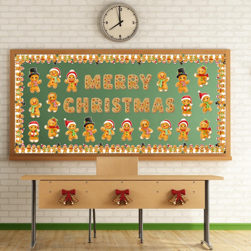 Christmas Gingerbread Bulletin Board Set Holiday Bulletin Board Decorations with