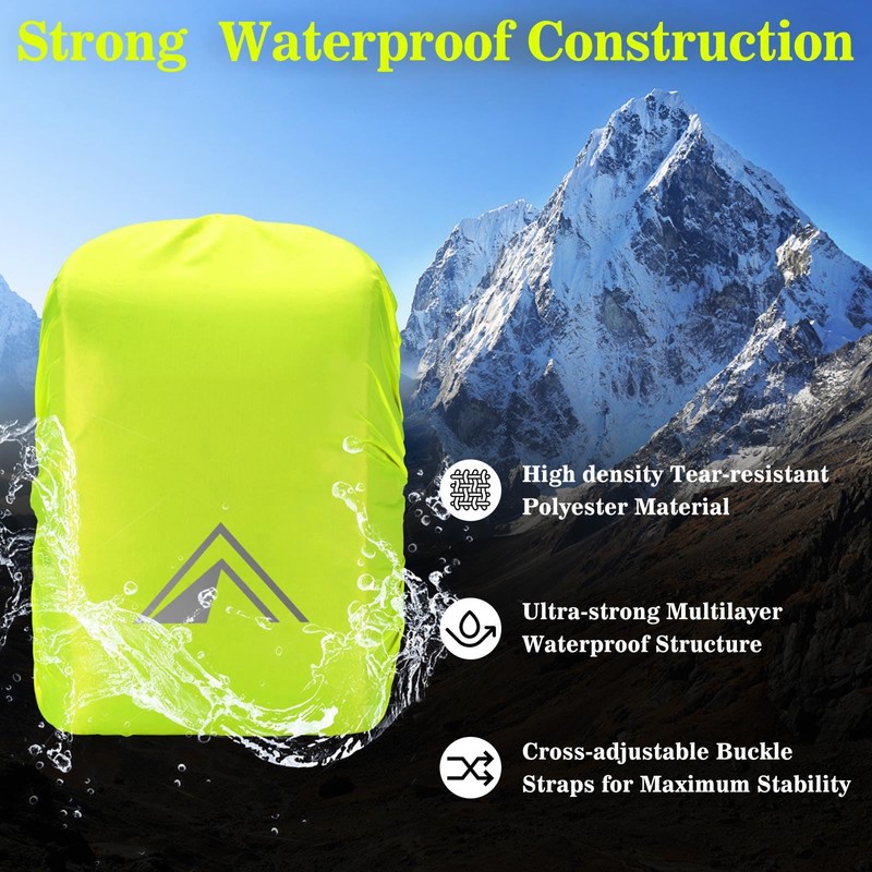 PINEPAN Backpack Rain Cover Waterproof Backpack Protector with Reflective Strips